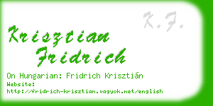 krisztian fridrich business card